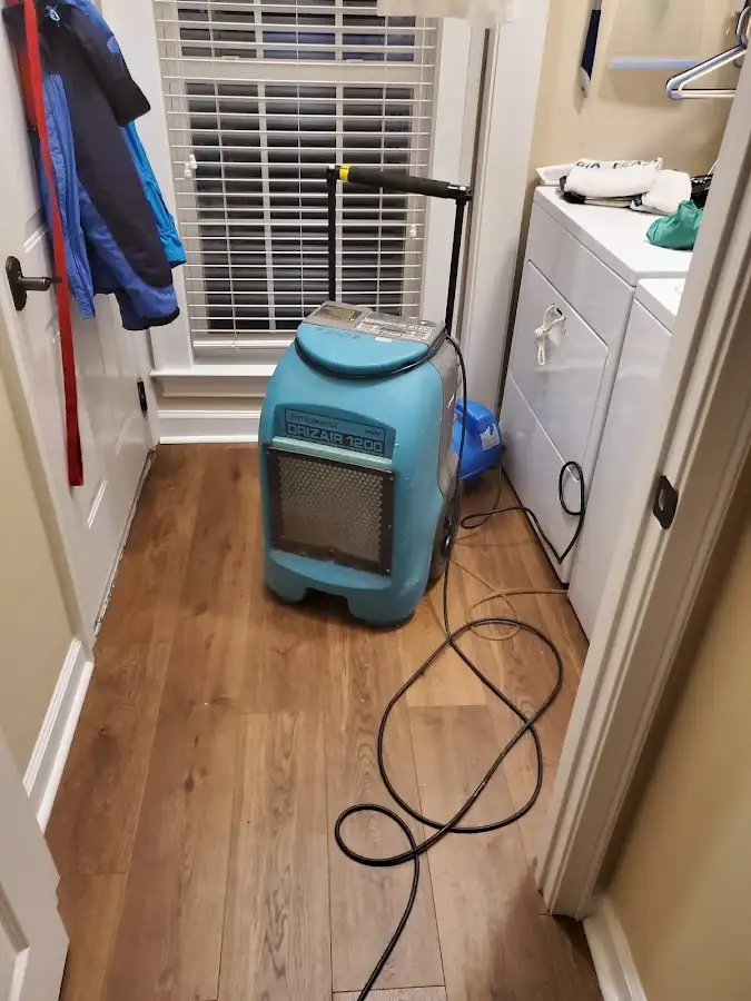 Commercial dehumidifier deployed for Flood Damage Cleanup in Orland Park